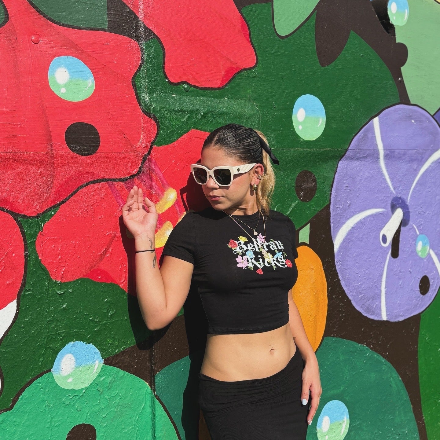 Beltrankicks fit women’s Flowers crop top