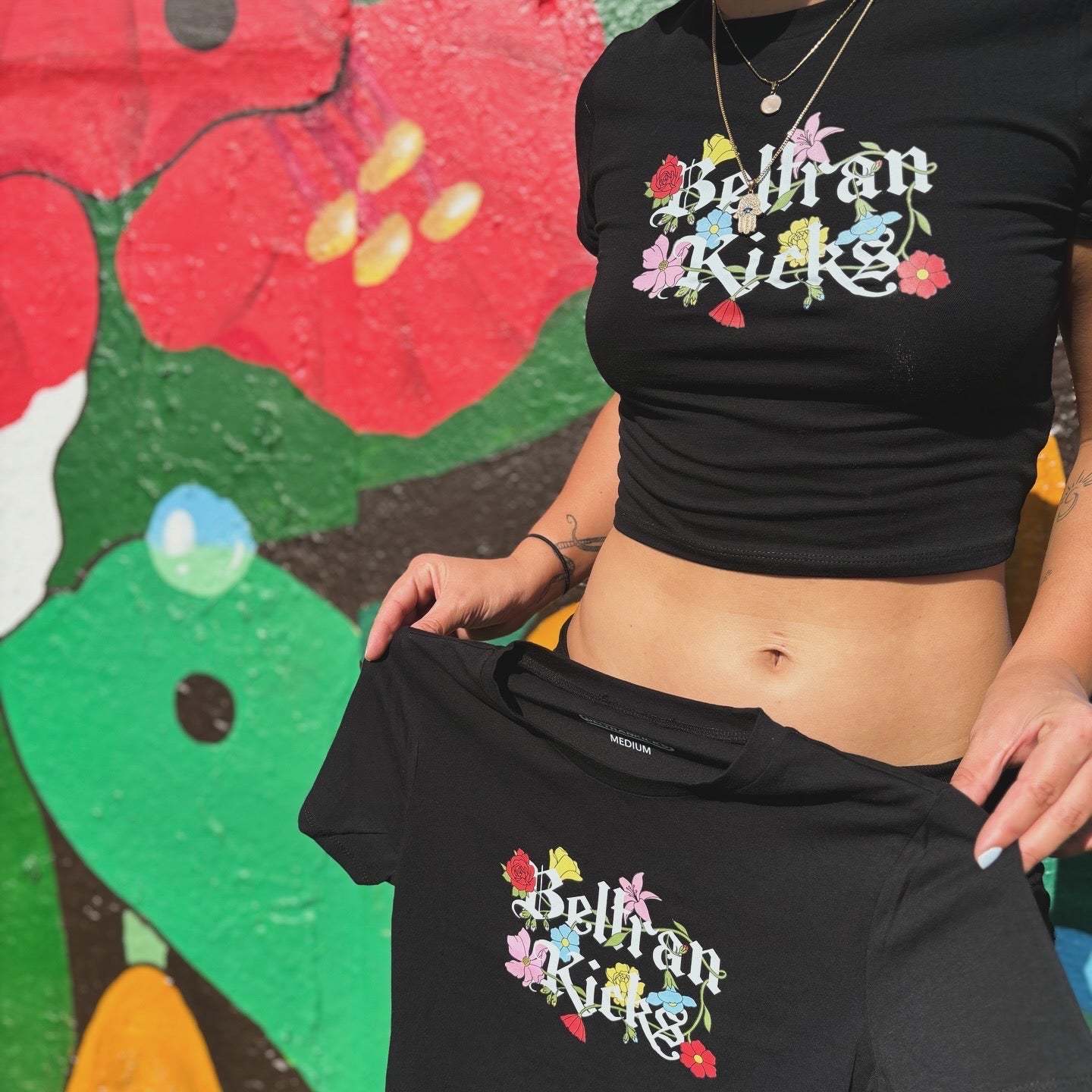 Beltrankicks fit women’s Flowers crop top