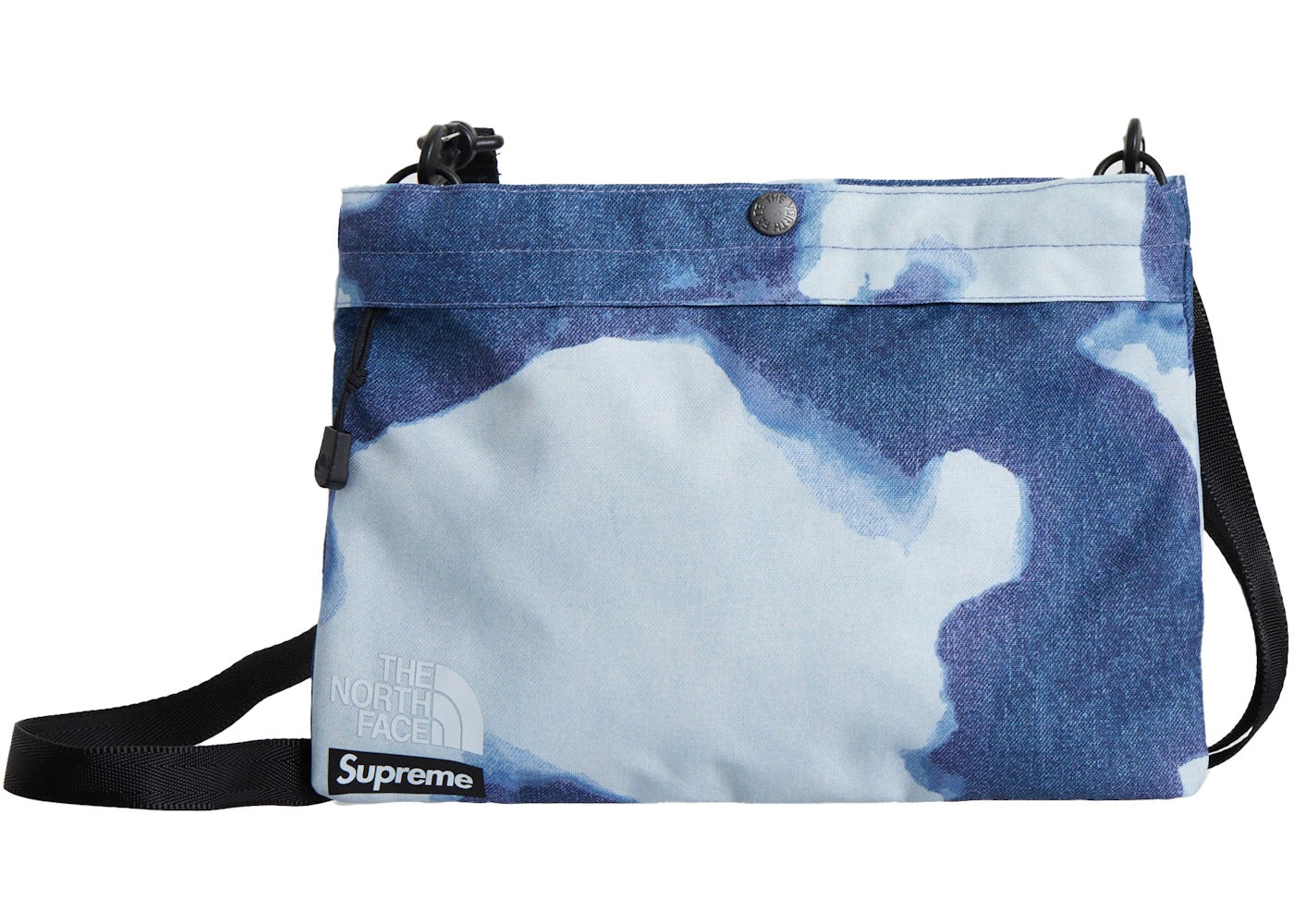 Supreme x TNF Bleached Denim Print Shoulder Bag