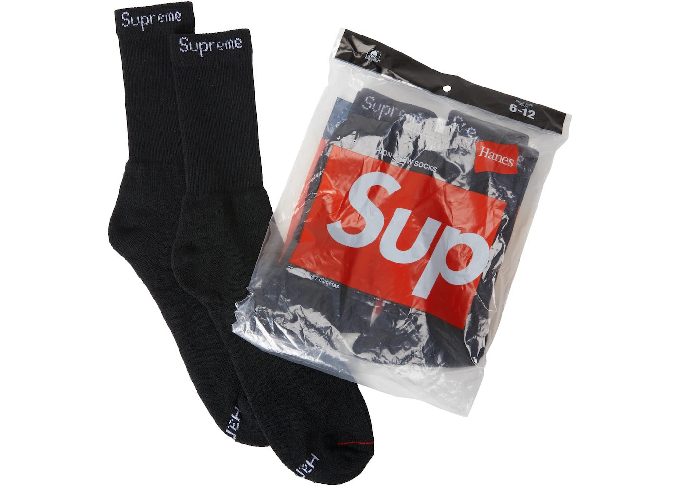 Supreme Hanes Socks 4 Pack