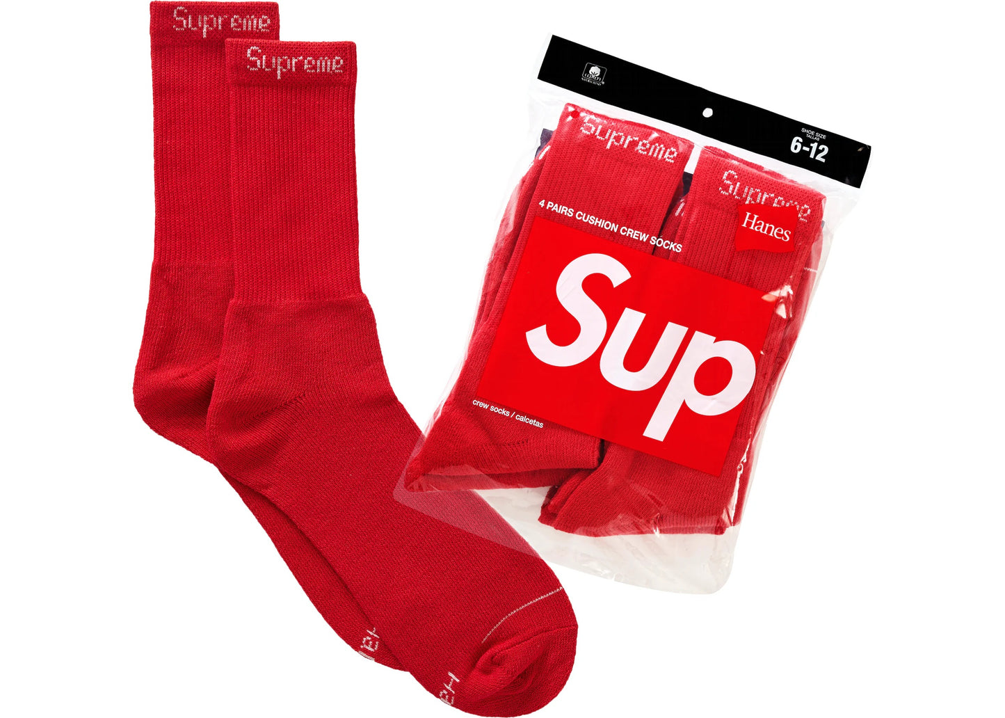 Supreme Hanes Socks 4 Pack